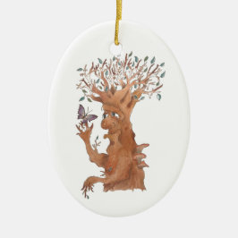 Ik ben altijd blij om een nieuwe vriend te maken! keramisch ornament