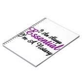 Ik ben altijd een notaris. notitieboek (Linkerzijde)