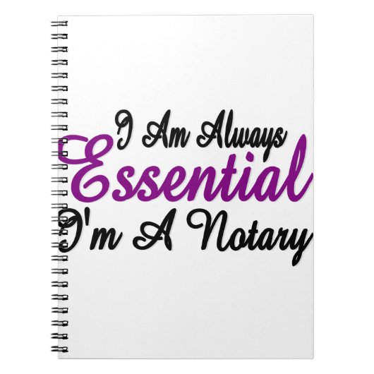 Ik ben altijd een notaris. notitieboek (Voorkant)