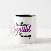 Ik ben altijd een notaris. tweekleurige koffiemok (Voorkant links)