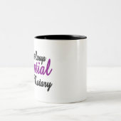 Ik ben altijd een notaris. tweekleurige koffiemok (Center)