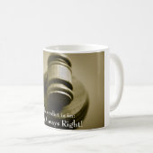 Ik ben altijd goed grappige Humoureuze rechter Gav Koffiemok (Voorkant rechts)