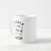 Ik ben altijd op de onderkant van de grappige toil koffiemok (Voorkant links)