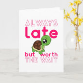 Ik ben altijd te laat, maar de wachtende Chibi-sch Kaart (Gele Bloem)