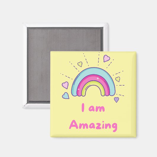 Ik ben Amazing Square Magnet (Voorkant / Achterkant)