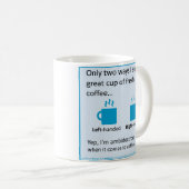 "Ik ben Ambidexterachtig!" KoffieMok (Voorkant rechts)