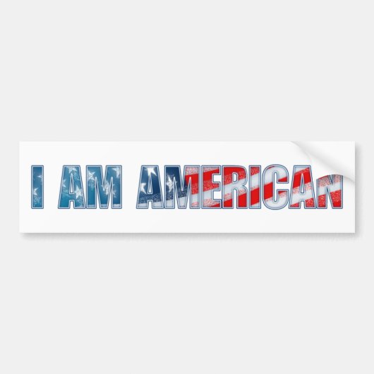 Ik ben Amerikaans Bumpersticker (Voorkant)