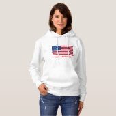 Ik ben Amerikaanse vlag Red Blue White Hoodie (Voorkant volledig)