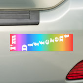 Ik ben anders bumpersticker (Op auto)