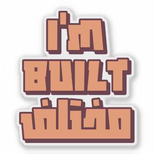 Ik ben anders gebouwd in het Arabisch Grappig Sticker (Voorkant)
