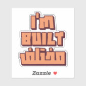 Ik ben anders gebouwd in het Arabisch Grappig Sticker (Vel)