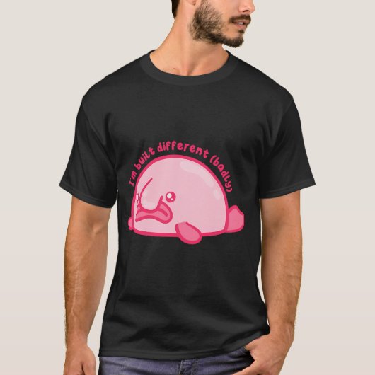 Ik ben anders gebouwd (slecht) blobvis t-shirt (Voorkant)