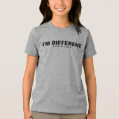 Ik ben anders, superkracht - Motiverend, Tri-Blend Shirt (Voorkant)