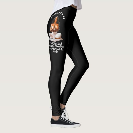Ik ben angstig en heerlijk zwart gemaakt leggings (Rechts)