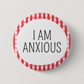 Ik ben angstig ronde button 5,7 cm (Voorkant)