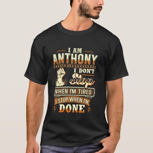 Ik ben Anthony Shirt Gepersonaliseerde Anthony Voo (Voorkant)
