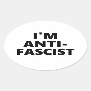 Ik ben anti-fascist ovale sticker