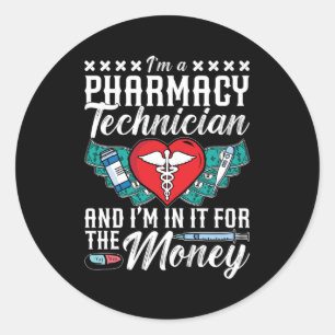 Ik ben apotheker in de geneeskunde ronde sticker