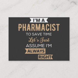 Ik ben apotheker om tijd te besparen, laten we aan visitekaartje