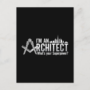 Ik ben architect en werkarchitect feestdagenkaart