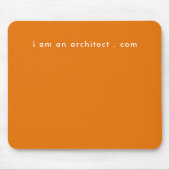 Ik ben architect jouw website adres Eenvoudig mode Muismat (Voorkant)
