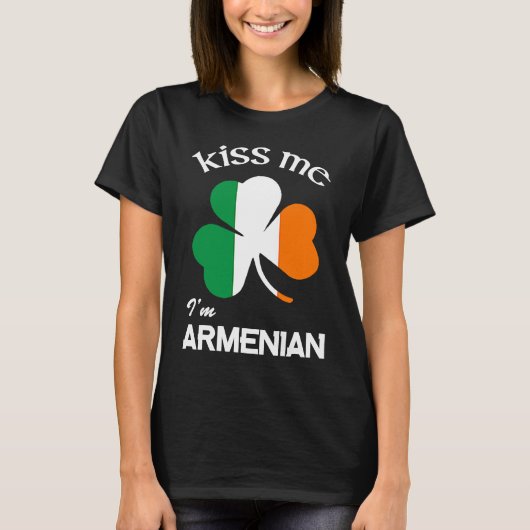 Ik ben Armeens Shamrock Armenia St Patrick's T-shirt (Voorkant)