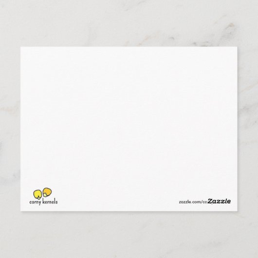 "Ik ben artisjok" Briefkaart (Achterkant)