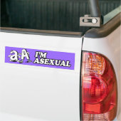 IK BEN ASEXUEEL -.png Bumpersticker (Op Truck)
