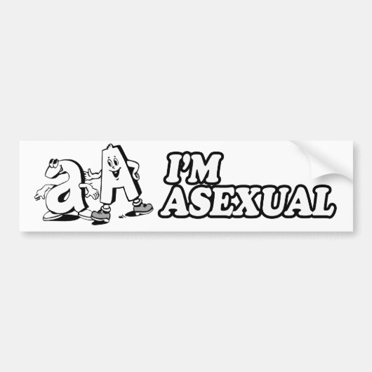 IK BEN ASEXUEEL -.png Bumpersticker (Voorkant)
