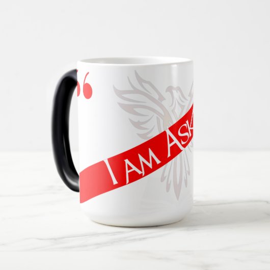 "Ik ben Askew" Morphing Coffee Mok (Voorkant links)