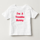 Ik ben ATrouble Bunny Kinder Shirts (Voorkant)