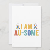Ik ben Au-Some Autisme Funny Autistisch Bewustzijn Kaart (Voorkant)