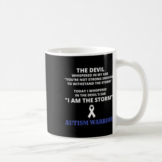 Ik ben Autisme Warrior Autism Awareness 1 Koffiemok (Rechts)