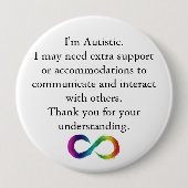 "Ik ben Autistic" Awareness Button (Voorkant)