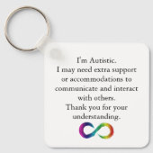 "Ik ben Autistic" Awareness Sleutelhanger (Voorkant)
