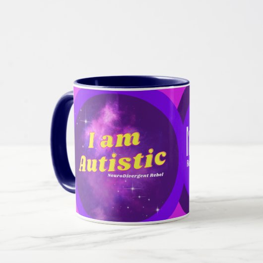Ik ben Autistic NeuroDivergent Rebel Coffee Mok (Voorkant links)