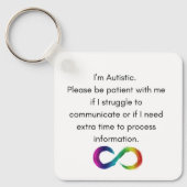 Ik ben Autistisch-Communicatie Sleutelhanger (Voorkant)