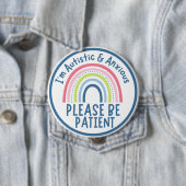 Ik ben autistisch en angstig speld Badge Ronde Button 4,0 Cm (In situ)