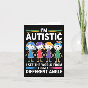 Ik ben autistisch Ik zie de wereld hoek autisme Aw Kaart