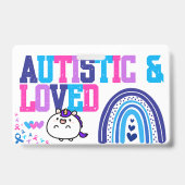 Ik ben Autistisch Naam id Badge - Autism Alert Ba (Voorzijde)