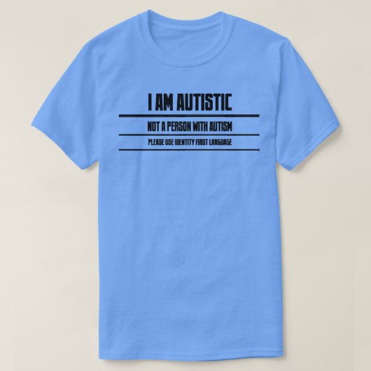 Ik ben autistisch t-shirt (Design voorkant)