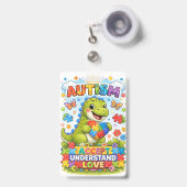 Ik ben Autistische Alarm ID Contact Badge (Voorzijde met uittrekbare clip)