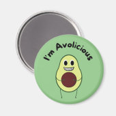 Ik ben Avolicious - Funny Fruit Pun Magneet (Voorkant / Achterkant)