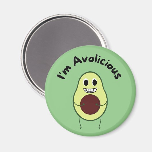 Ik ben Avolicious - Funny Fruit Pun Magneet (Voorkant / Achterkant)