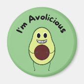 Ik ben Avolicious - Funny Fruit Pun Magneet (Voorkant)