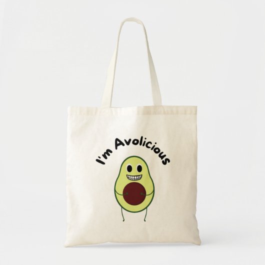 Ik ben Avolicious - Funny Fruit Pun Tote Bag (Voorkant)