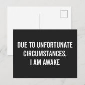Ik ben Awake Funny Quote Briefkaart (Voorkant / Achterkant)