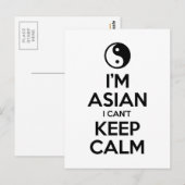 Ik ben Aziatisch dat ik geen kalm kan houden. Briefkaart (Voorkant / Achterkant)