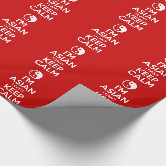 Ik ben Aziatisch dat ik geen kalm kan houden. Cadeaupapier (Hoek)