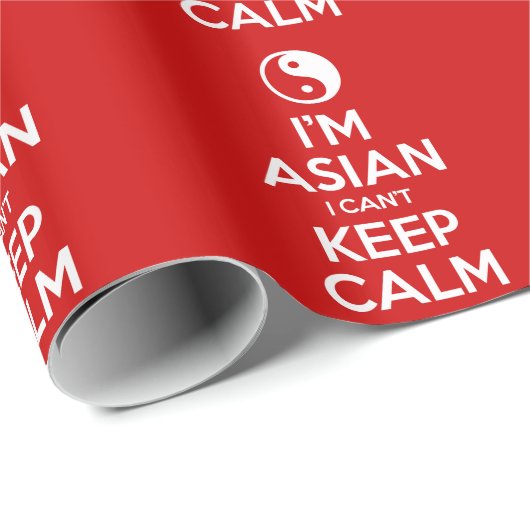 Ik ben Aziatisch dat ik geen kalm kan houden. Cadeaupapier (Rol Hoek)